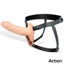 Arnés Strap-on con Dildo Hueco Silicona Premium Talla L Arnés Strap-on con Dildo Hueco Silicona Premium Talla L