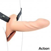Arnés Strap-on con Dildo Hueco Silicona Premium Talla L Arnés Strap-on con Dildo Hueco Silicona Premium Talla L